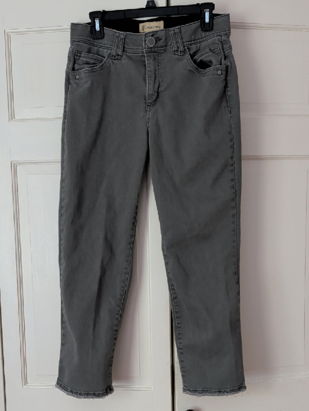 Democracy Gray Straight-Leg Jeans
